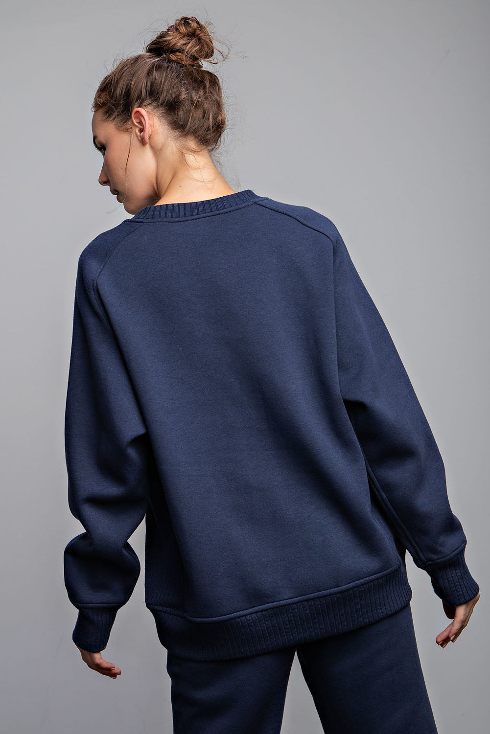 Navy French Terry Crewneck Sweatshirt