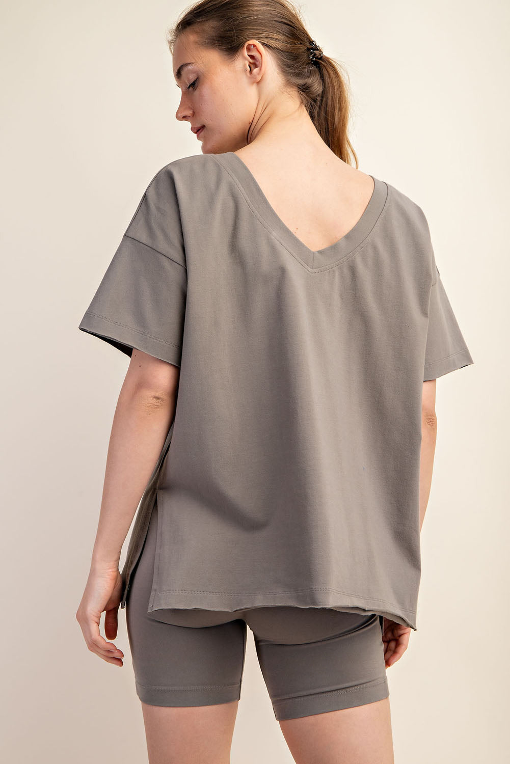 Smokey Olive Oversized Reversible Top - Posh West Boutique