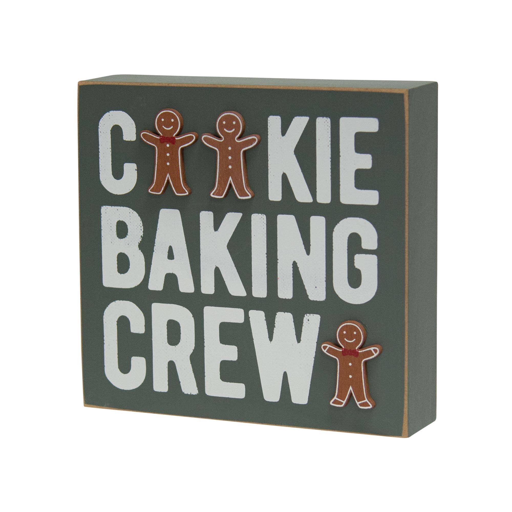 2/Set, Cookie Baking Crew Box Sign & Gingerbread Man - Posh West Boutique