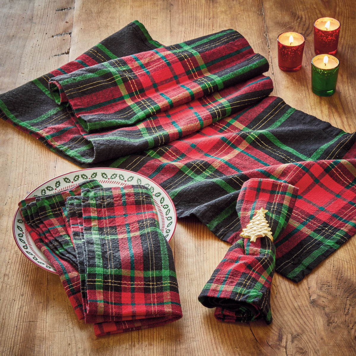 Christmas Red Plaid Runner - Posh West Boutique