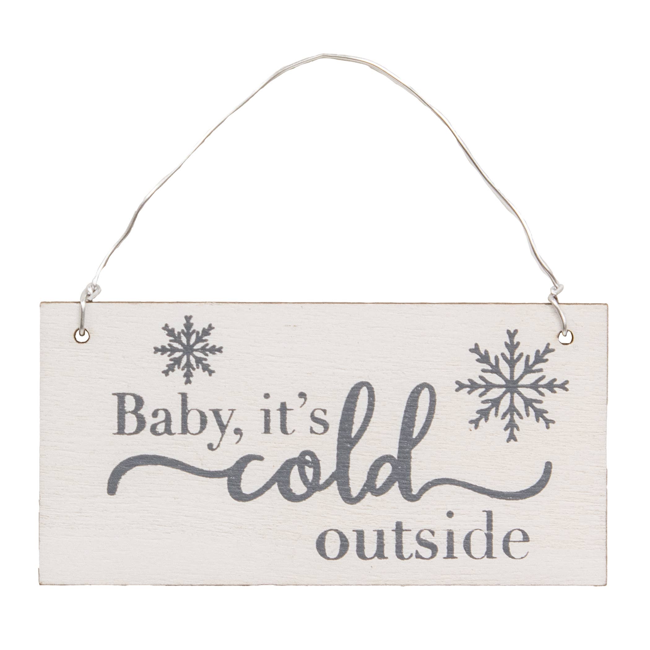 White Christmas Wooden Ornament (3 styles) - Posh West Boutique