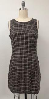 Luxurious Beige Plaid Jumper Dress