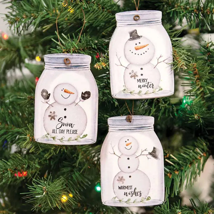 Snow All Day Mason Jar Ornament - Posh West Boutique