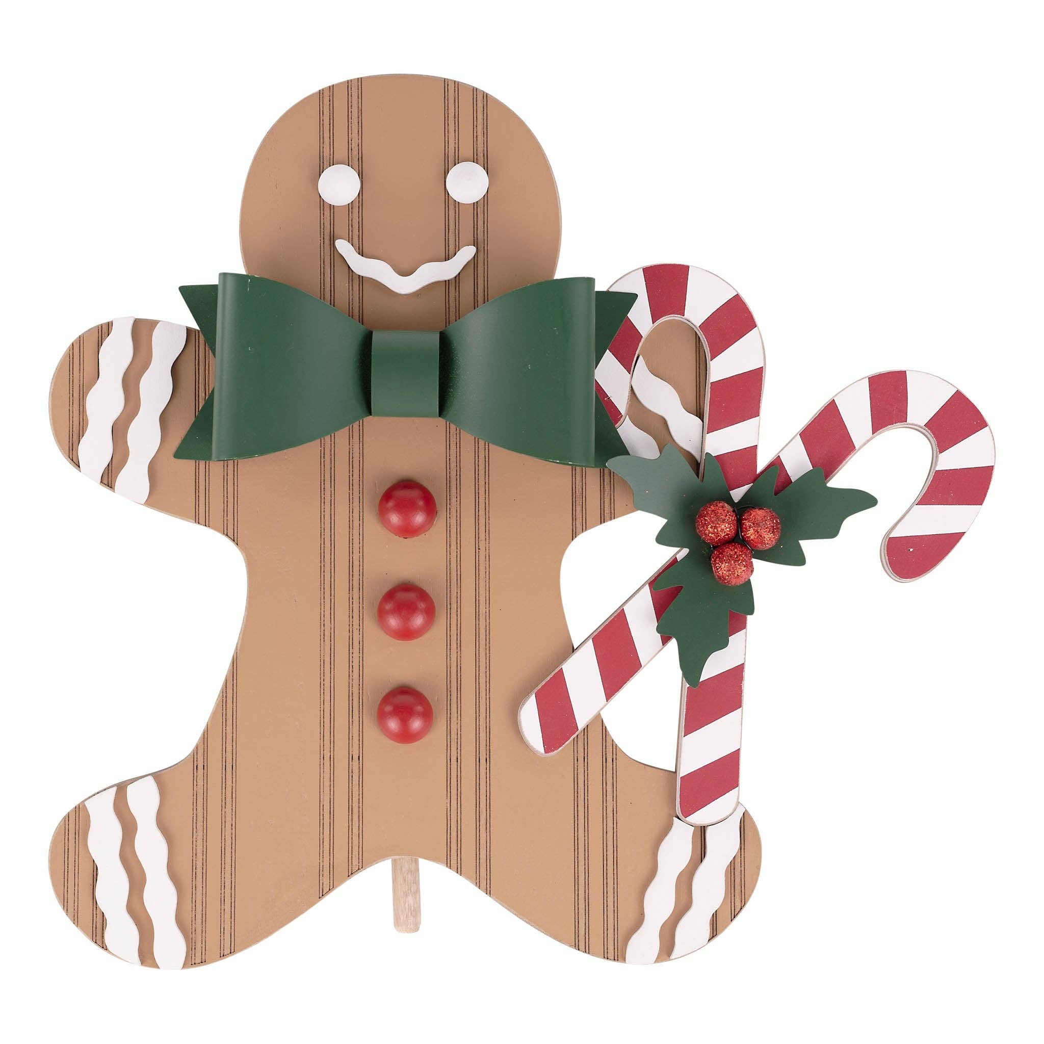 Gingerbread Man Candy Cane Topper - Posh West Boutique