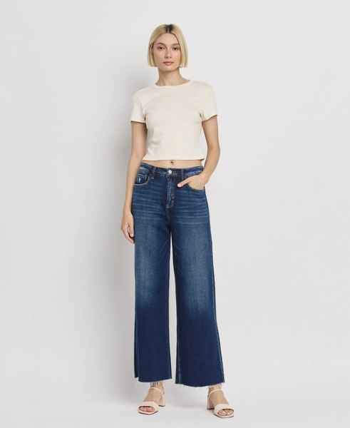 THE Vervet Dark Rinse Wide Leg Jeans