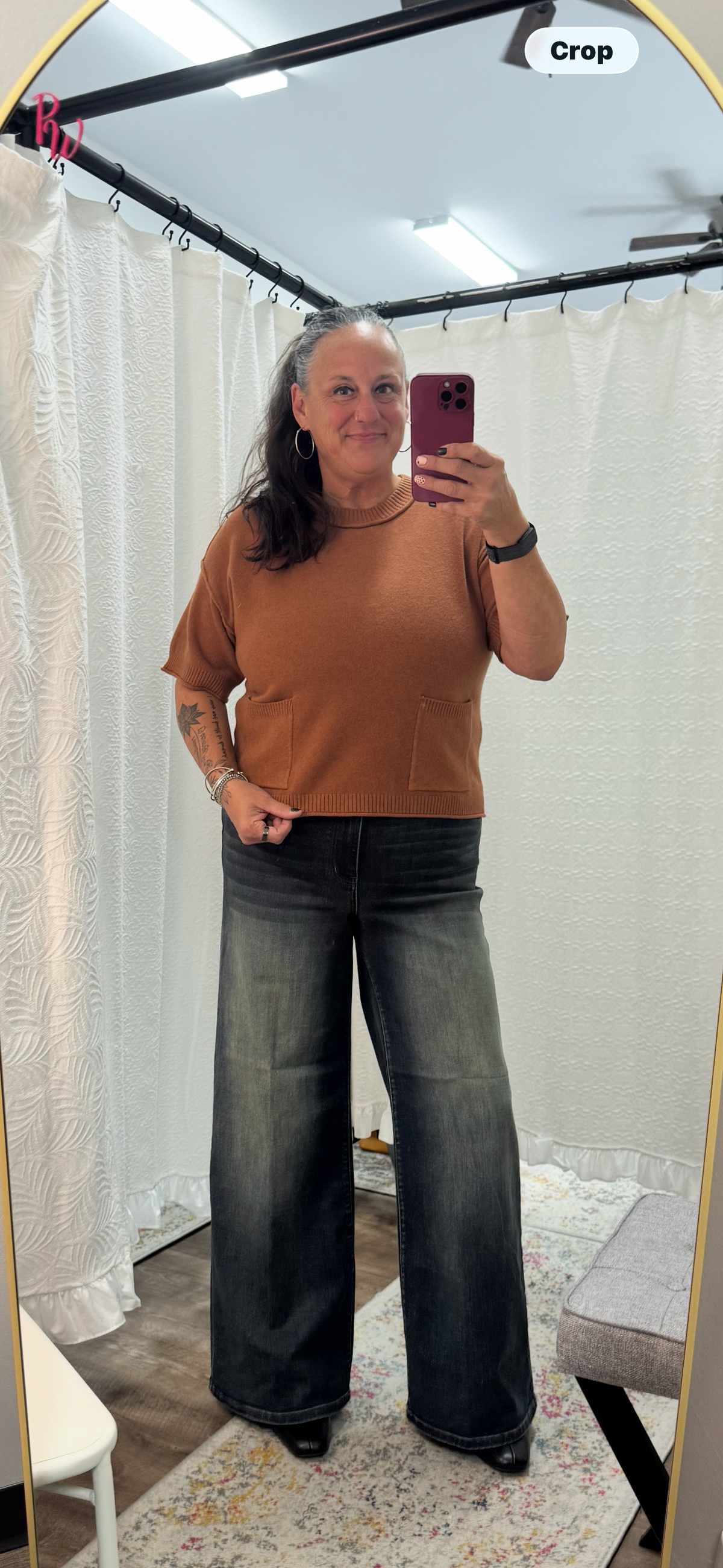 Judy Blue HW Lux Retro Wide w/ Adj Bk Tab Jeans