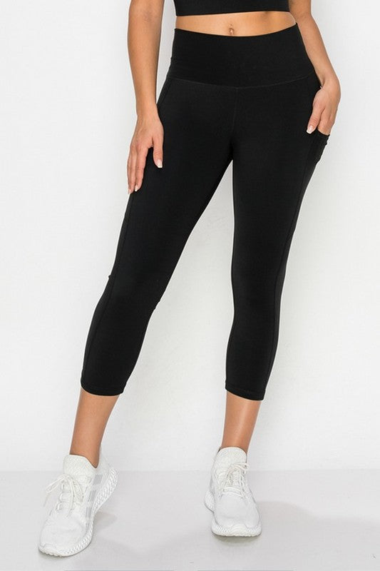 Black Capri Leggings with Pockets - Posh West Boutique