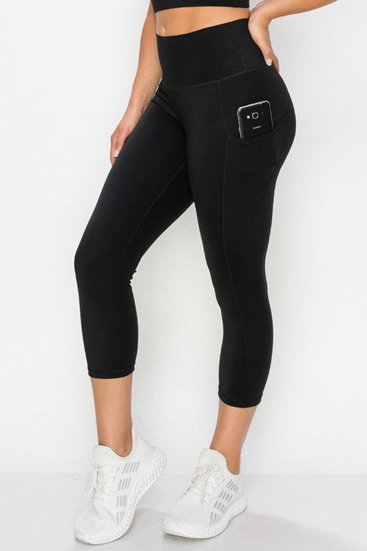 Black Capri Leggings with Pockets - Posh West Boutique