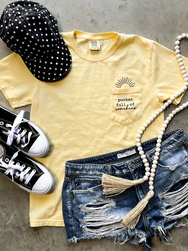 Pocket Full of Sunshine Tee - Posh West Boutique