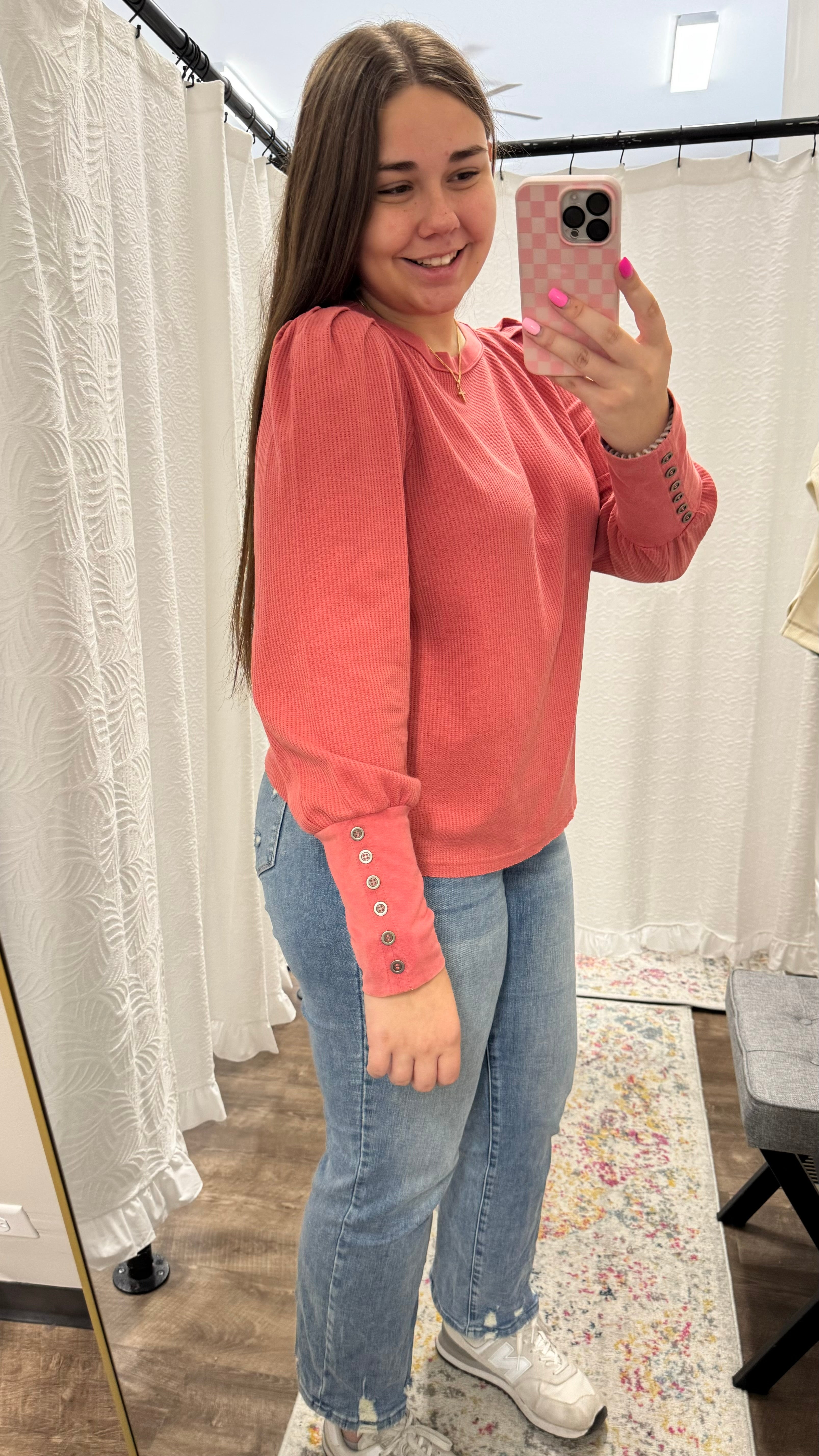 Washed Berry Thermal Top - Posh West Boutique