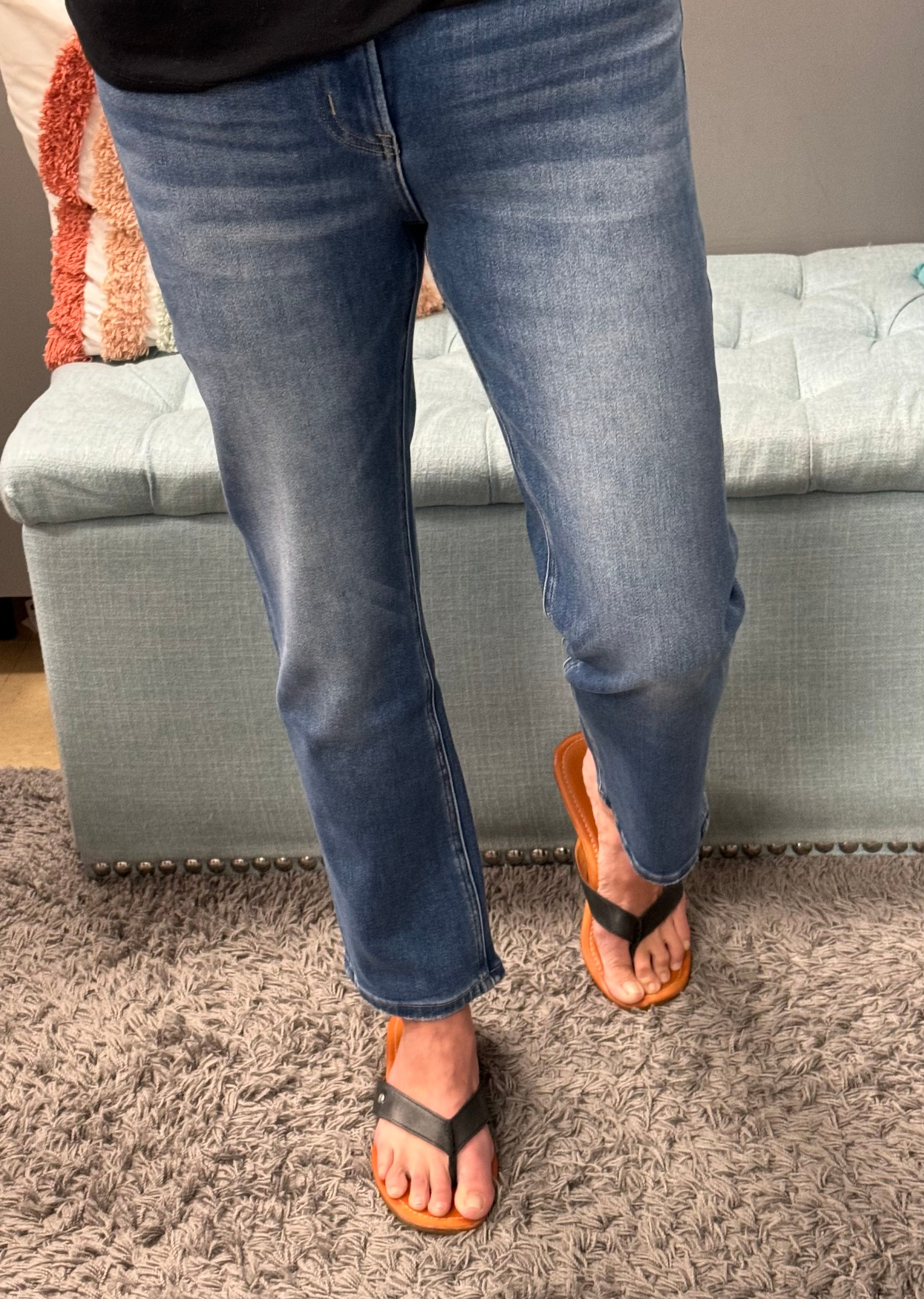 Vervet High Rise Ankle Straight Jeans - Posh West Boutique