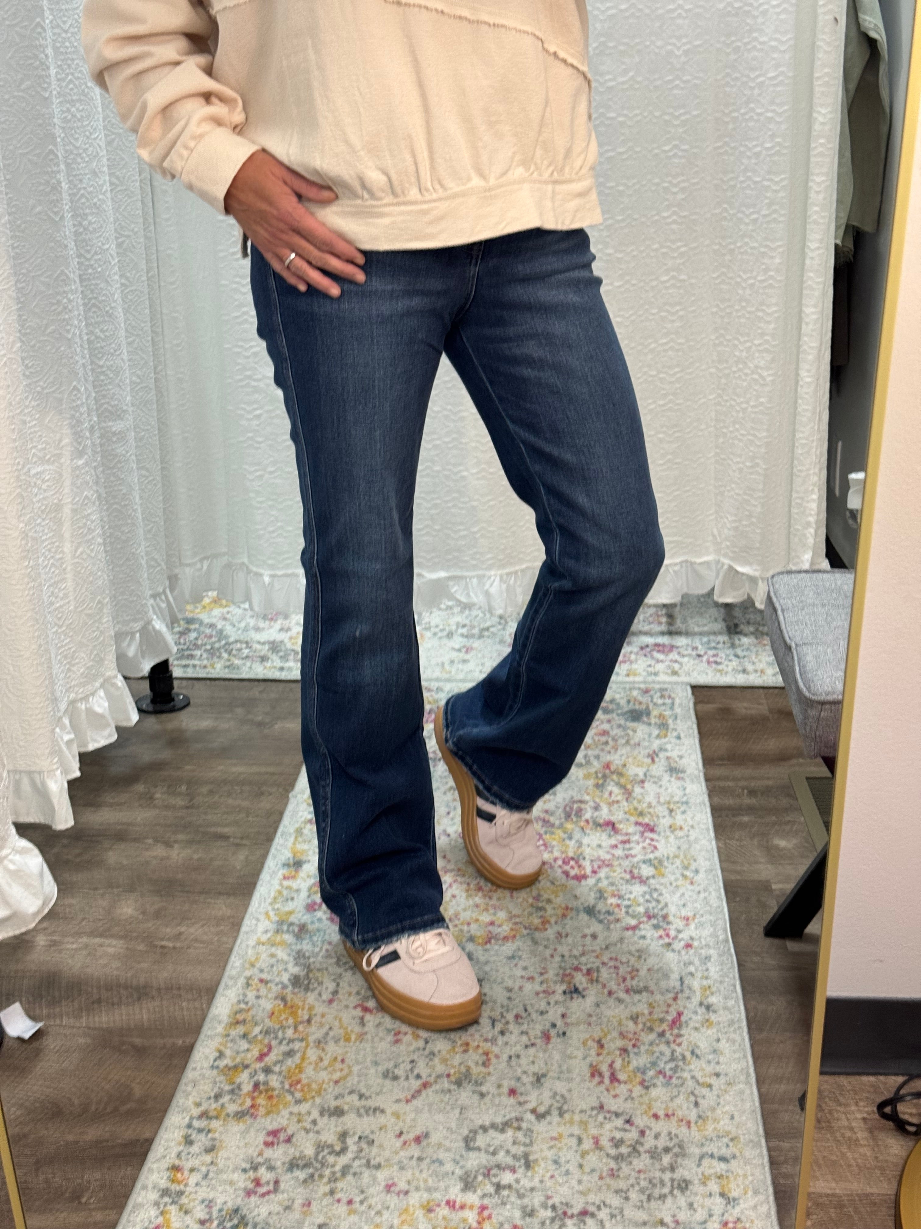 Vervet High Rise Bootcut Tummy Control Jeans - Posh West Boutique