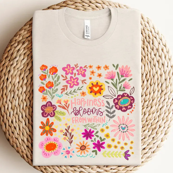 Happiness Blooms from Within Tee - Posh West Boutique