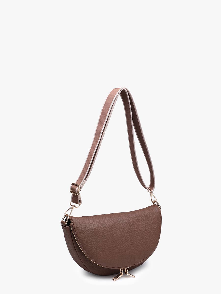 Alessandra Foldover Crescent Crossbody Bag