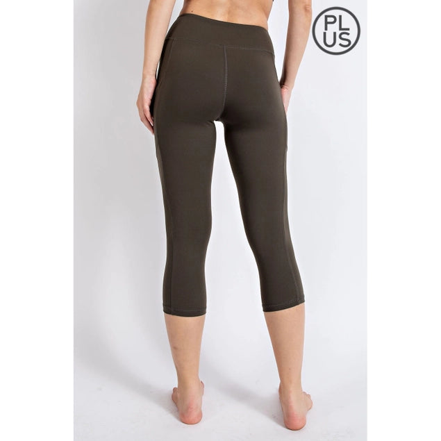 Butter Soft Black Capri Legging with Pocket-6045 - Posh West Boutique