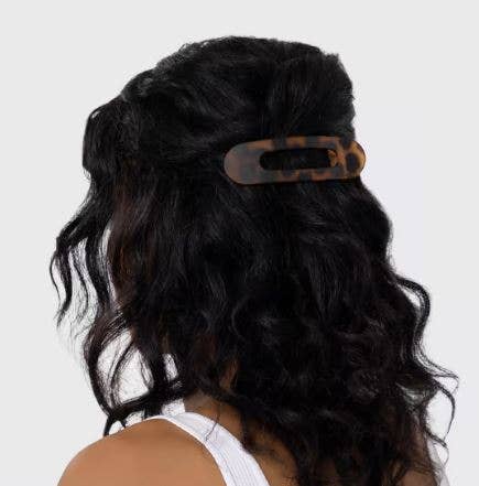 Flat Lay Claw Clip 2pc Flat - Black & Tort - Posh West Boutique