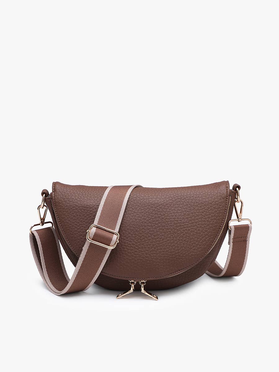 Alessandra Foldover Crescent Crossbody Bag