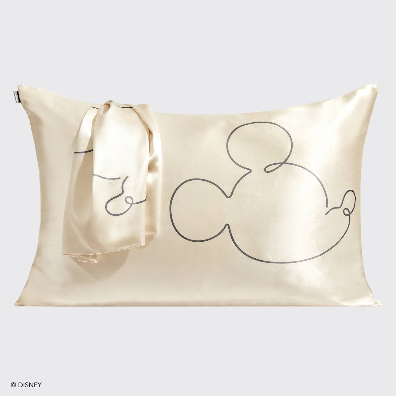 Kitsch & Mickey Satin Pillowcase Mr. Mouse -Cream - Posh West Boutique