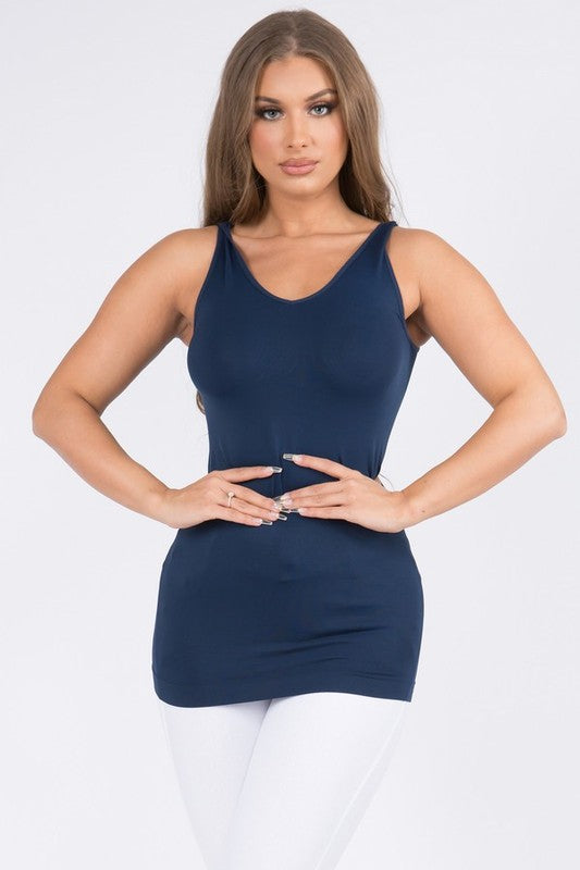 Denim Reversible Seamless Tank - Posh West Boutique