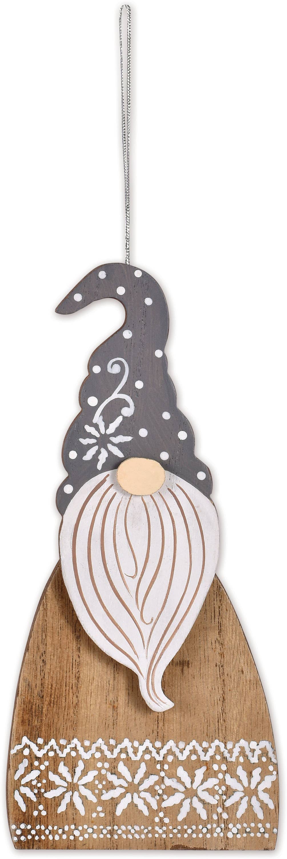 Gnome wood Ornament - Posh West Boutique