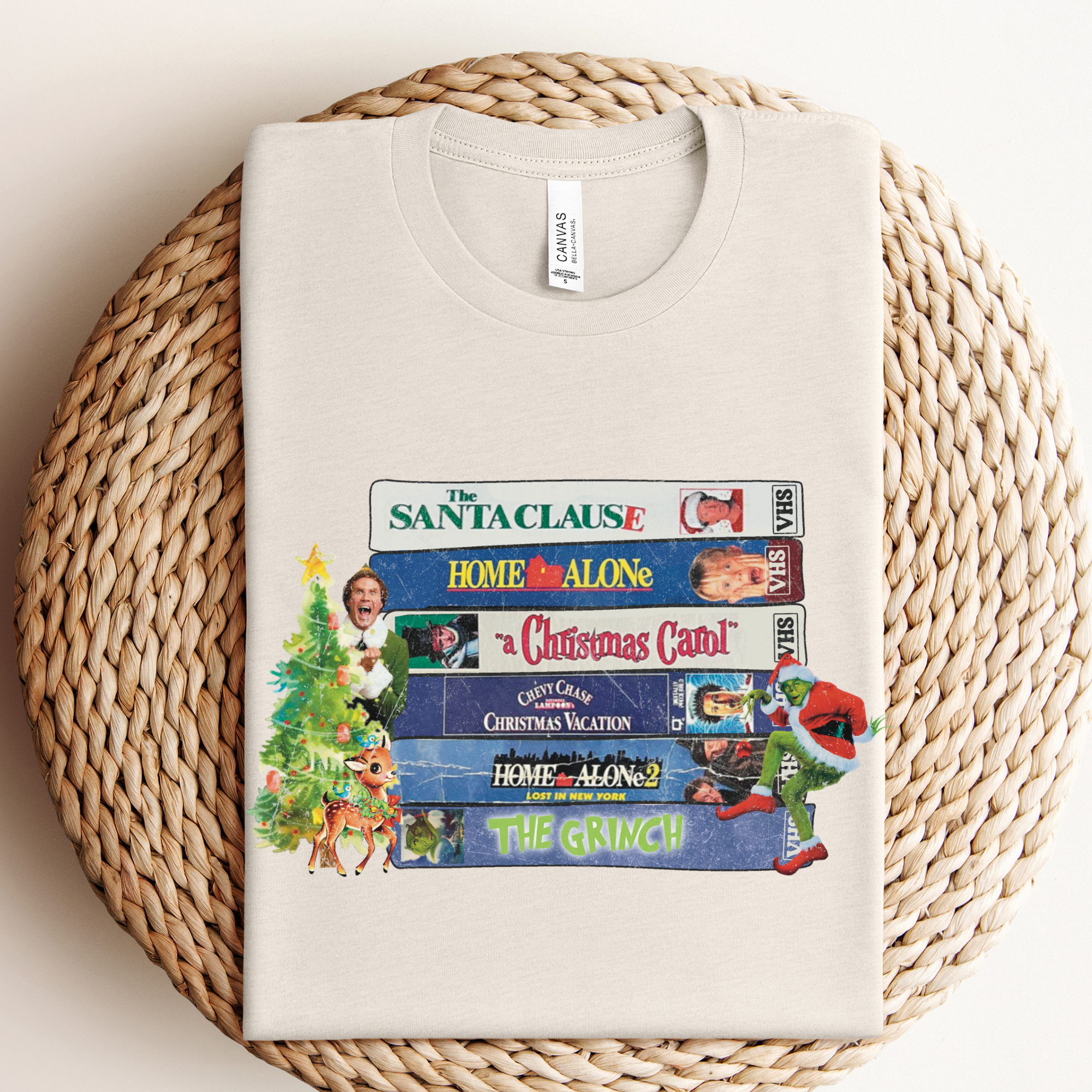 VHS Christmas Movies Graphic Tee - Posh West Boutique