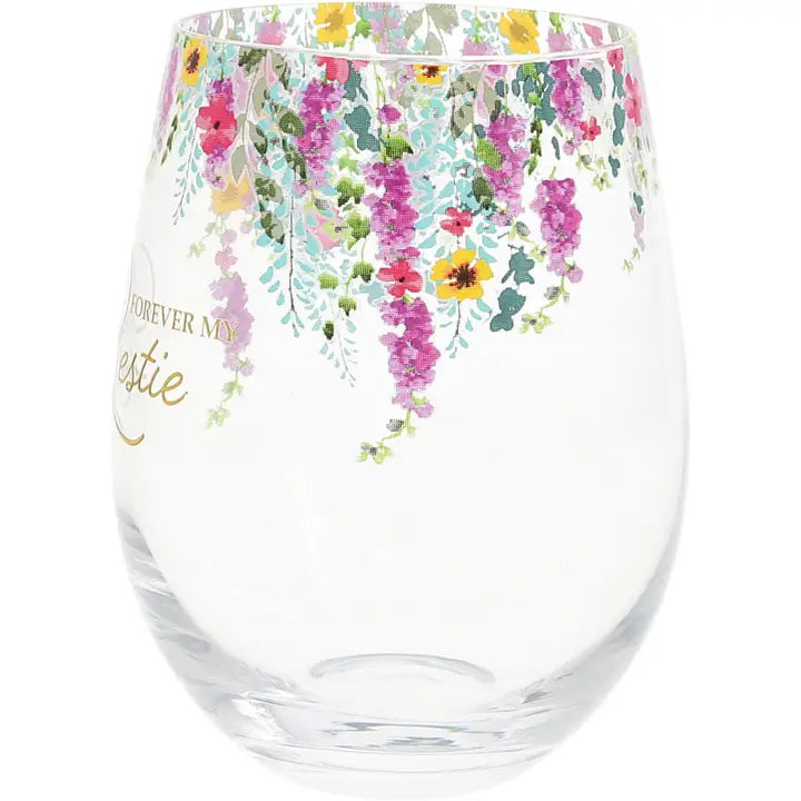 Forever Bestie - Gift Boxed 17 oz Stemless Wine Glass - Posh West Boutique