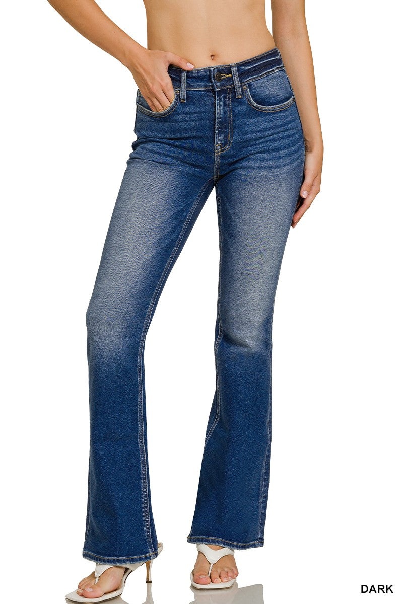 Zenana Dark Wash Bootcut Denim Jeans - Posh West Boutique