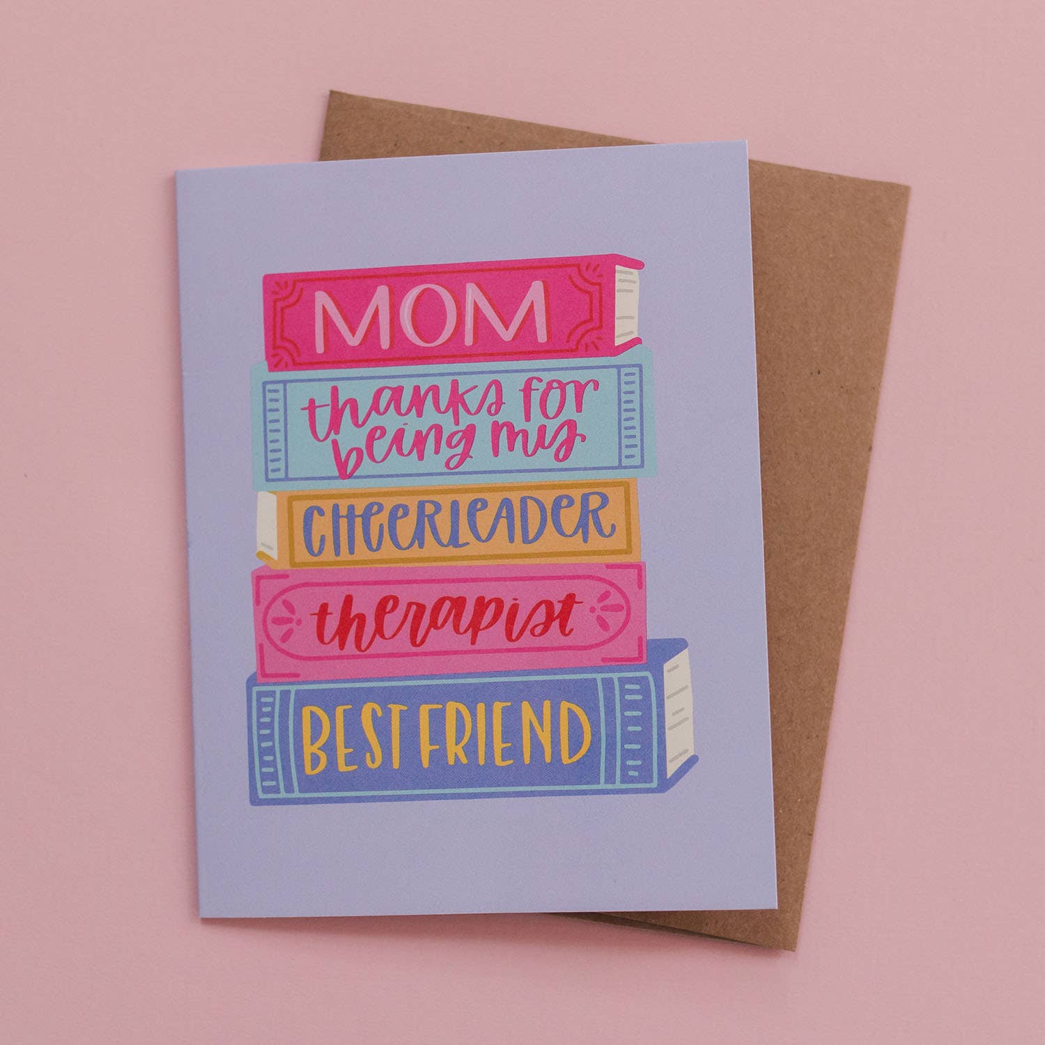 Mom Book Stack Mother's Day Greeting Card - Posh West Boutique