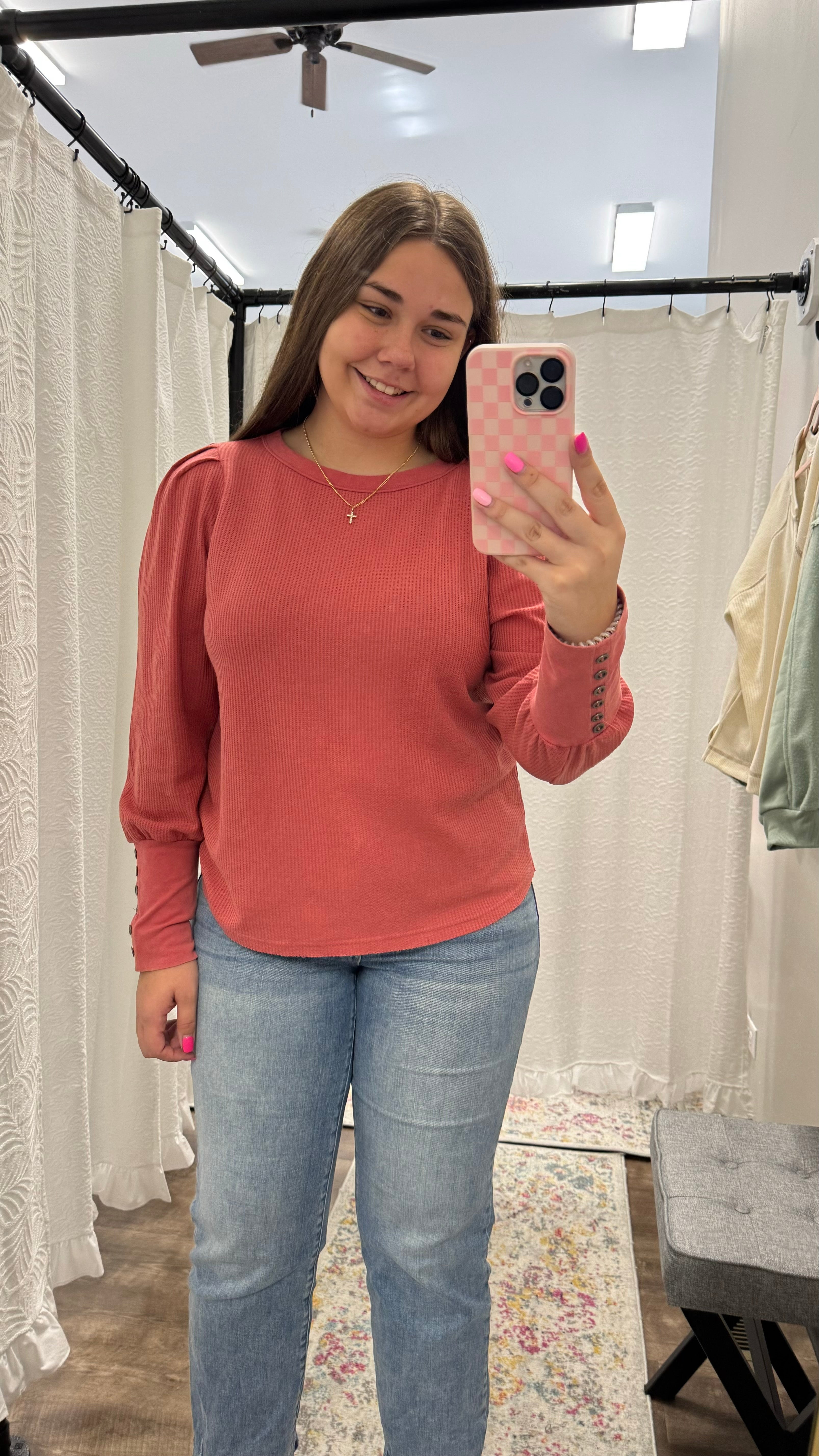 Washed Berry Thermal Top