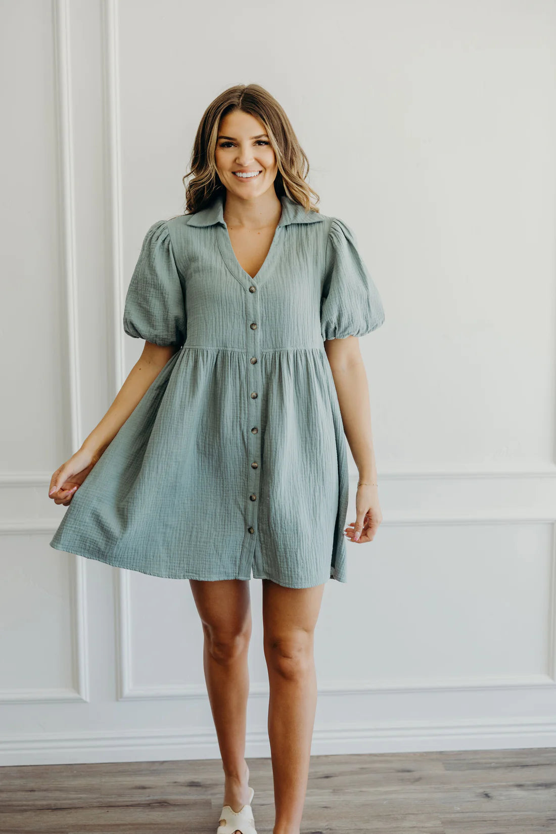 The Harvest Dress in Mint - Posh West Boutique