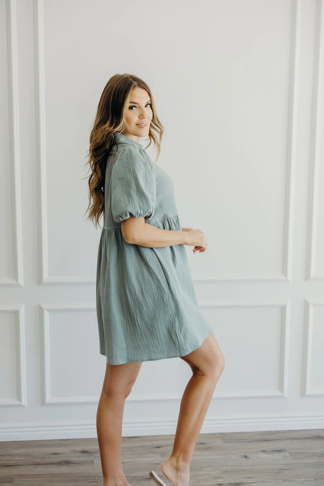 The Harvest Dress in Mint - Posh West Boutique