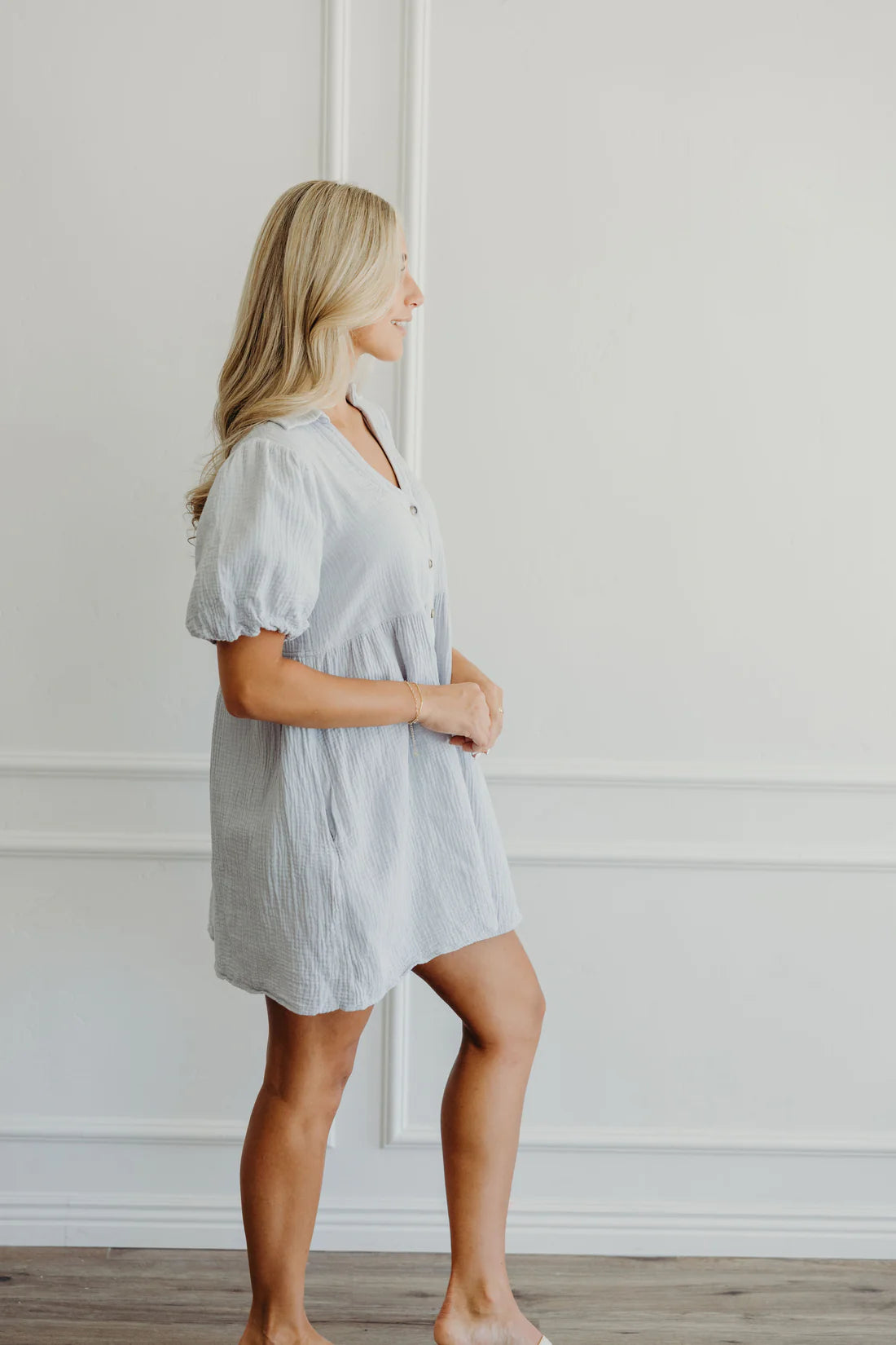 The Harvest Dress in Powder Blue - Posh West Boutique