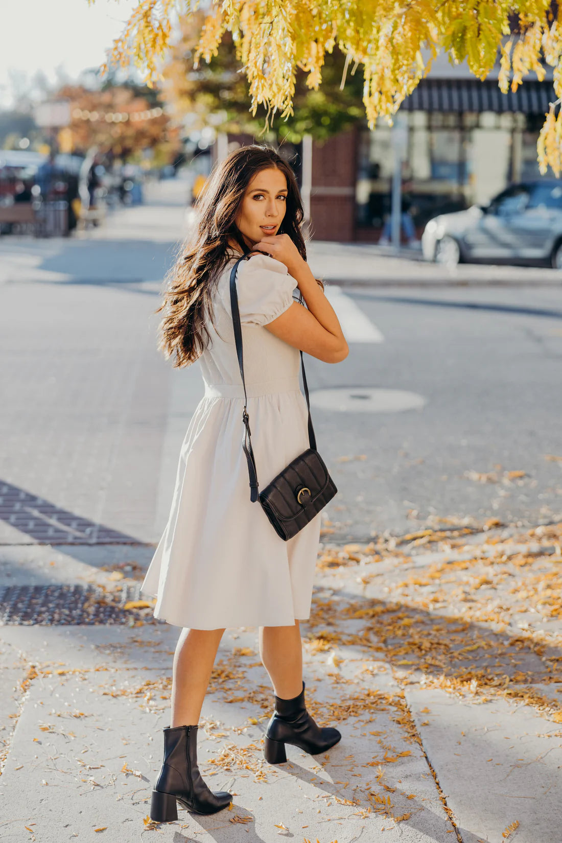 The Sadie Dress in Vanilla - Posh West Boutique