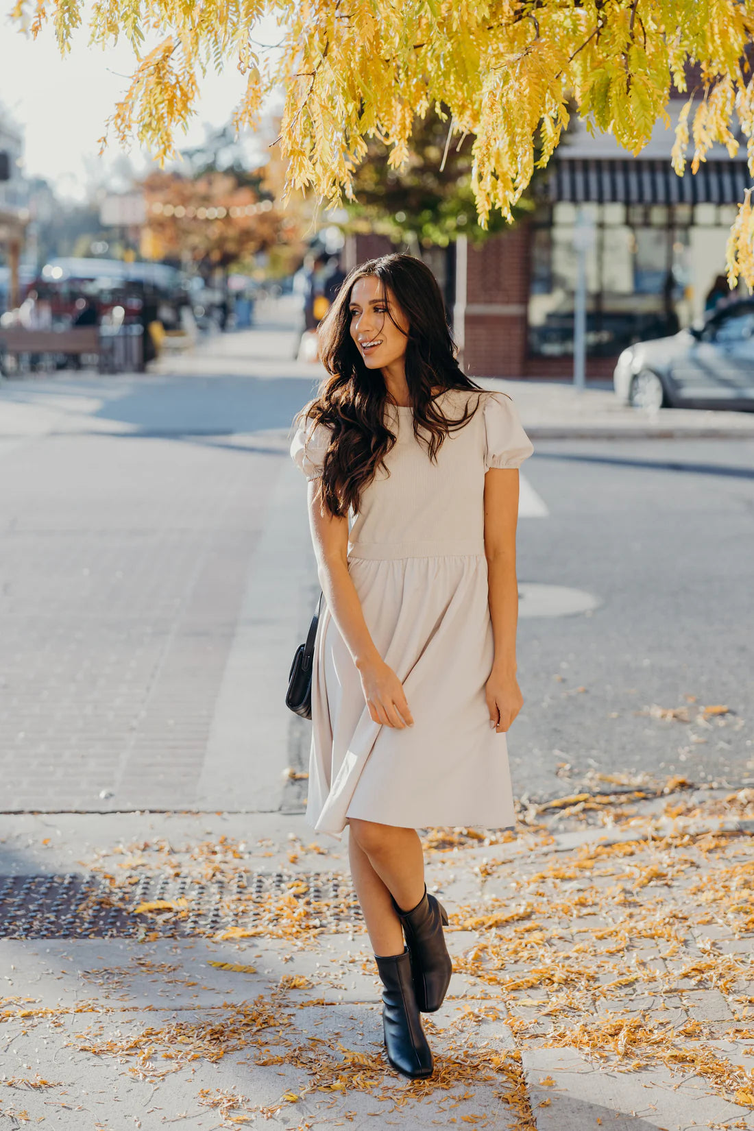 The Sadie Dress in Vanilla - Posh West Boutique