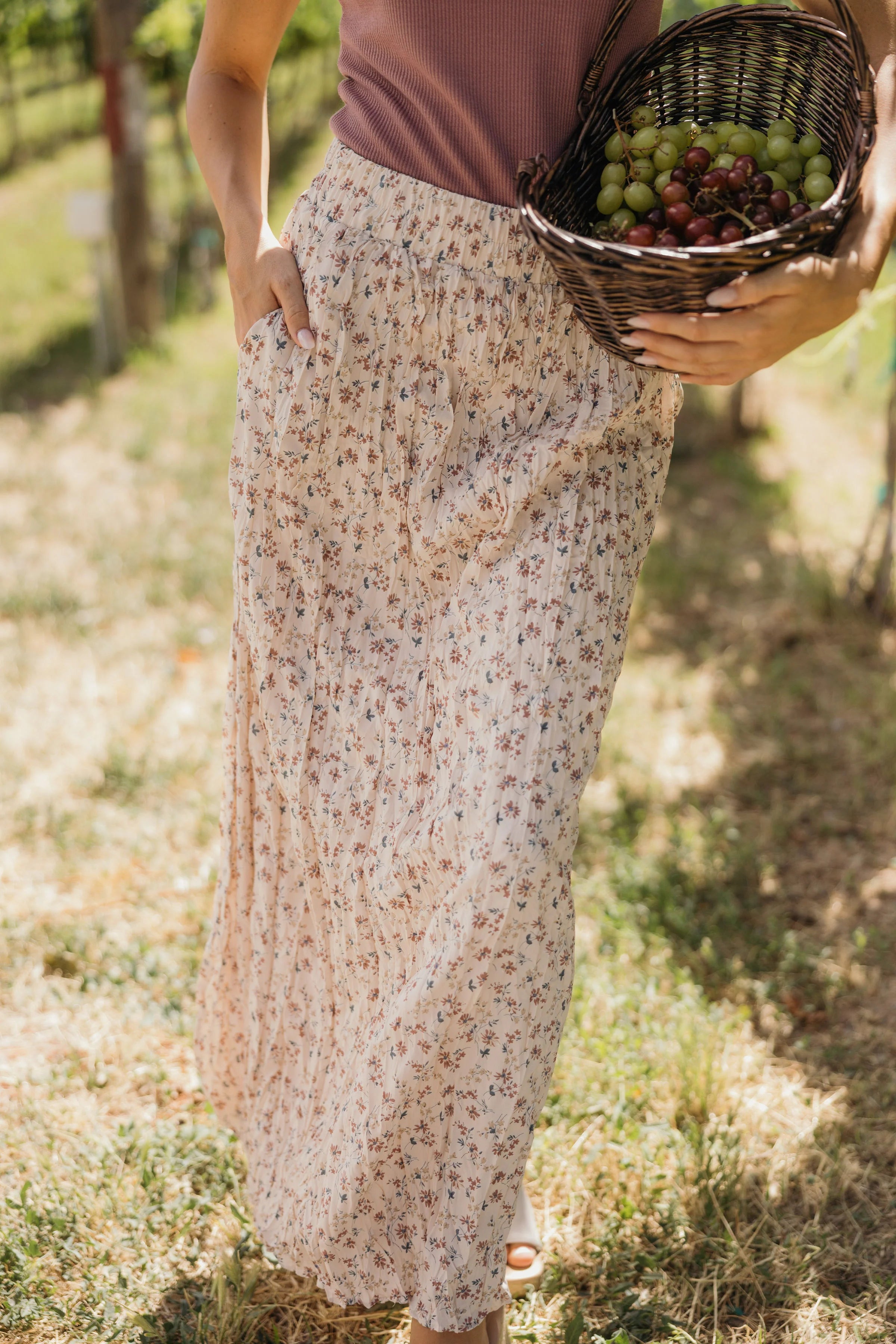 Sunbaked Dahlia Maxi Skirt - Posh West Boutique