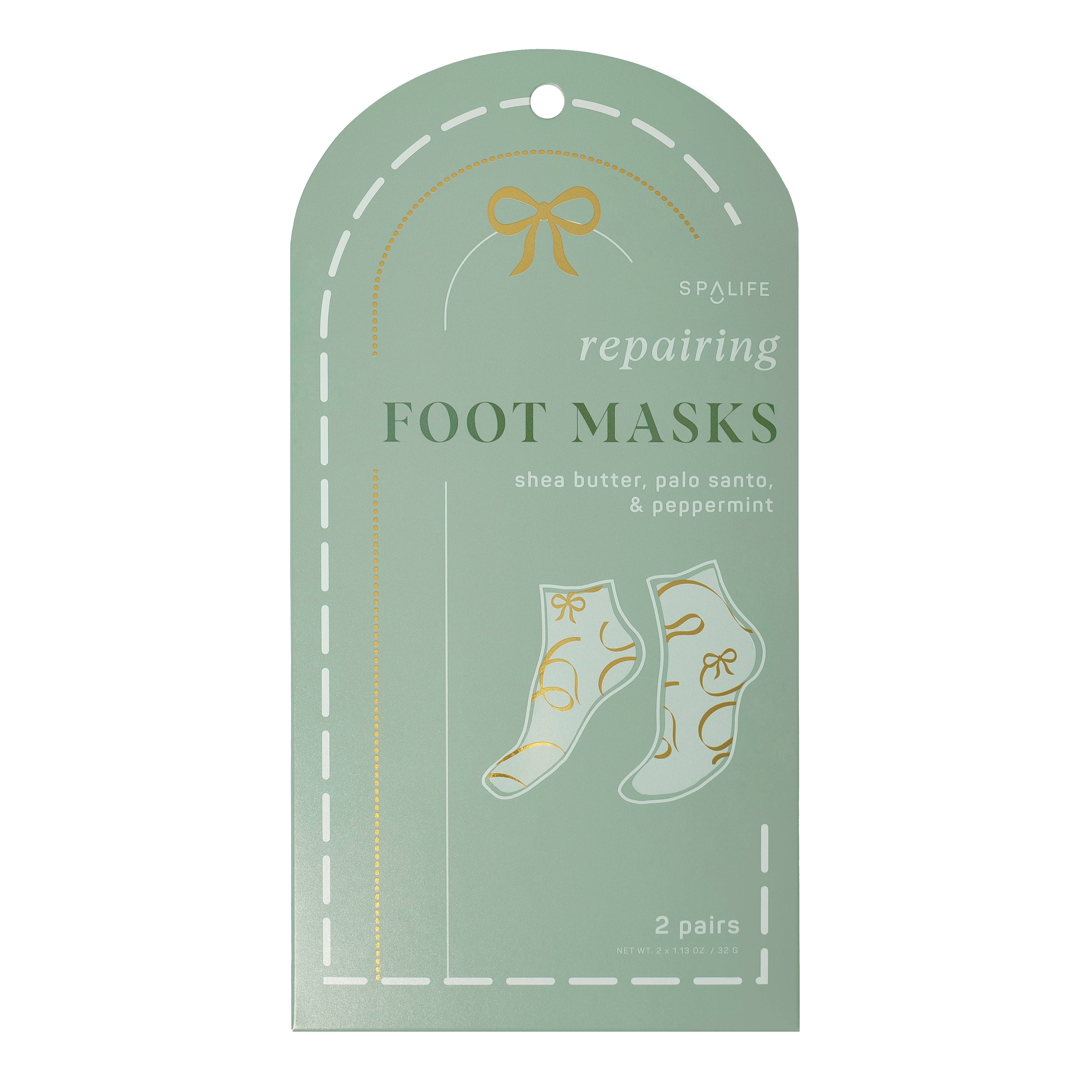 Christmas Holiday Foot Mask with Palo Santo & Peppermint 2ct - Posh West Boutique