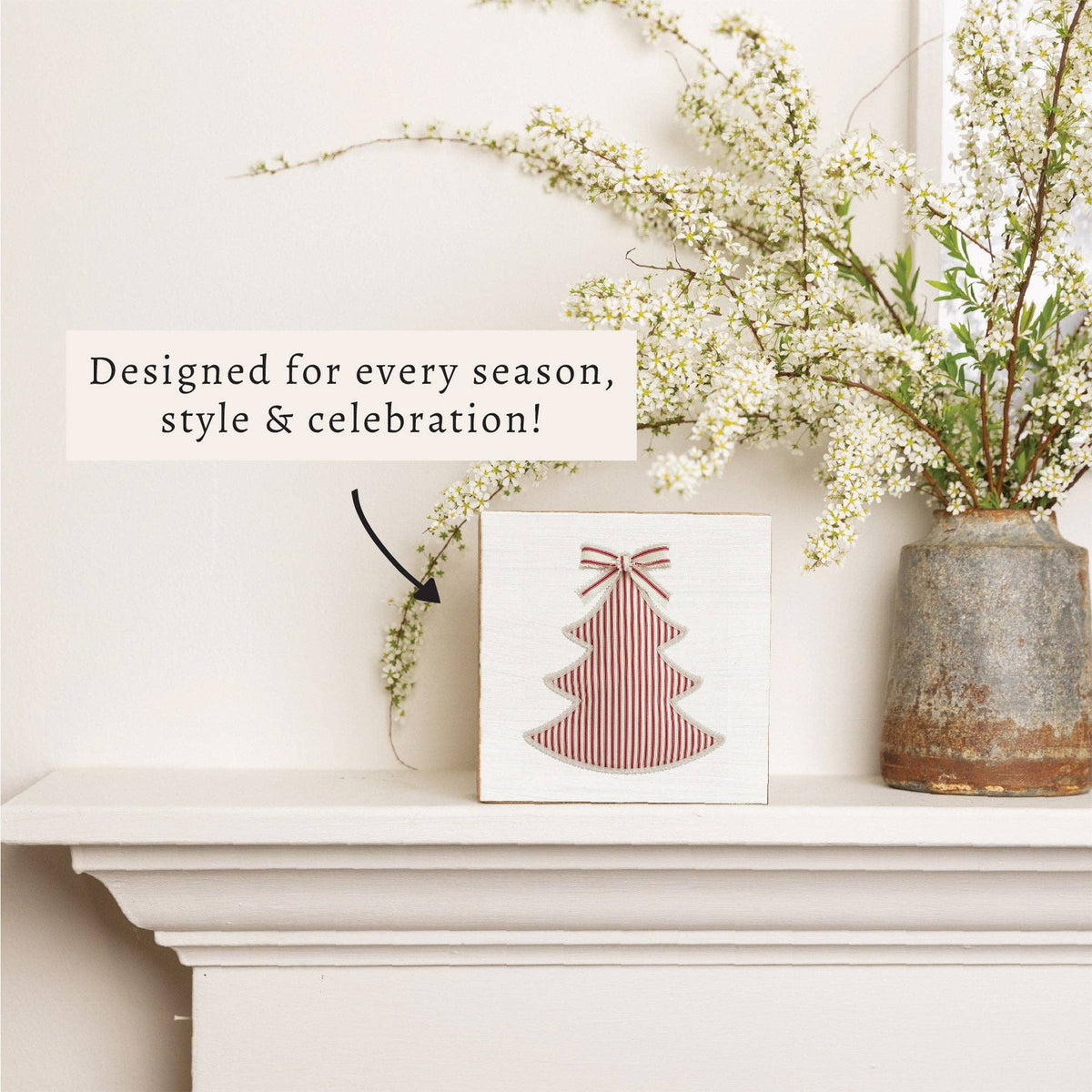 Striped Christmas Tree Block