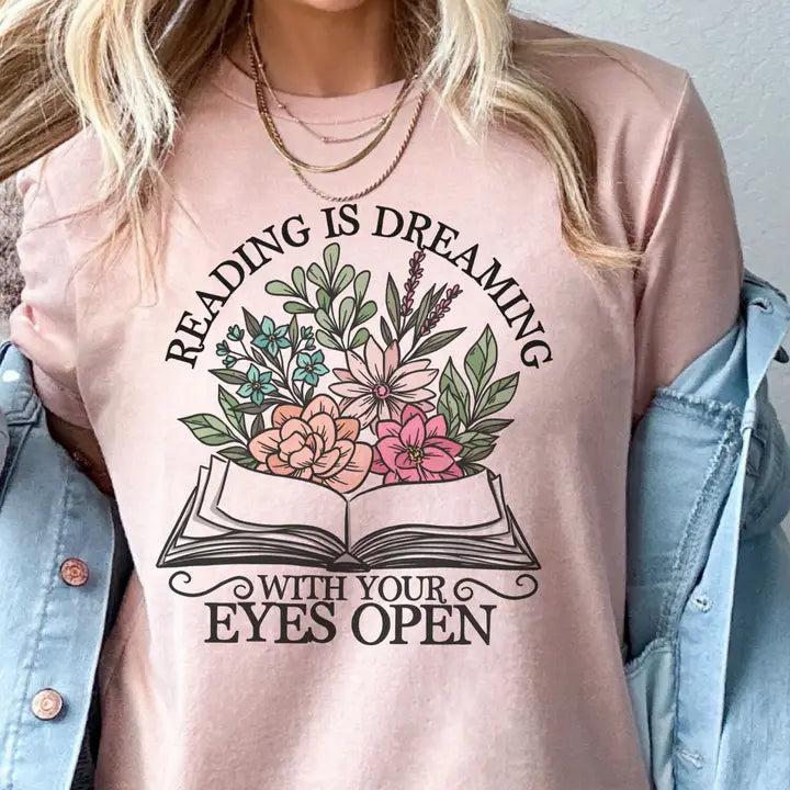 Reading is Dreaming Tee - Posh West Boutique