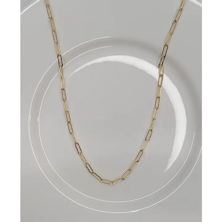 Betty Oh Mini Paper Clip Chain Necklace - Posh West Boutique