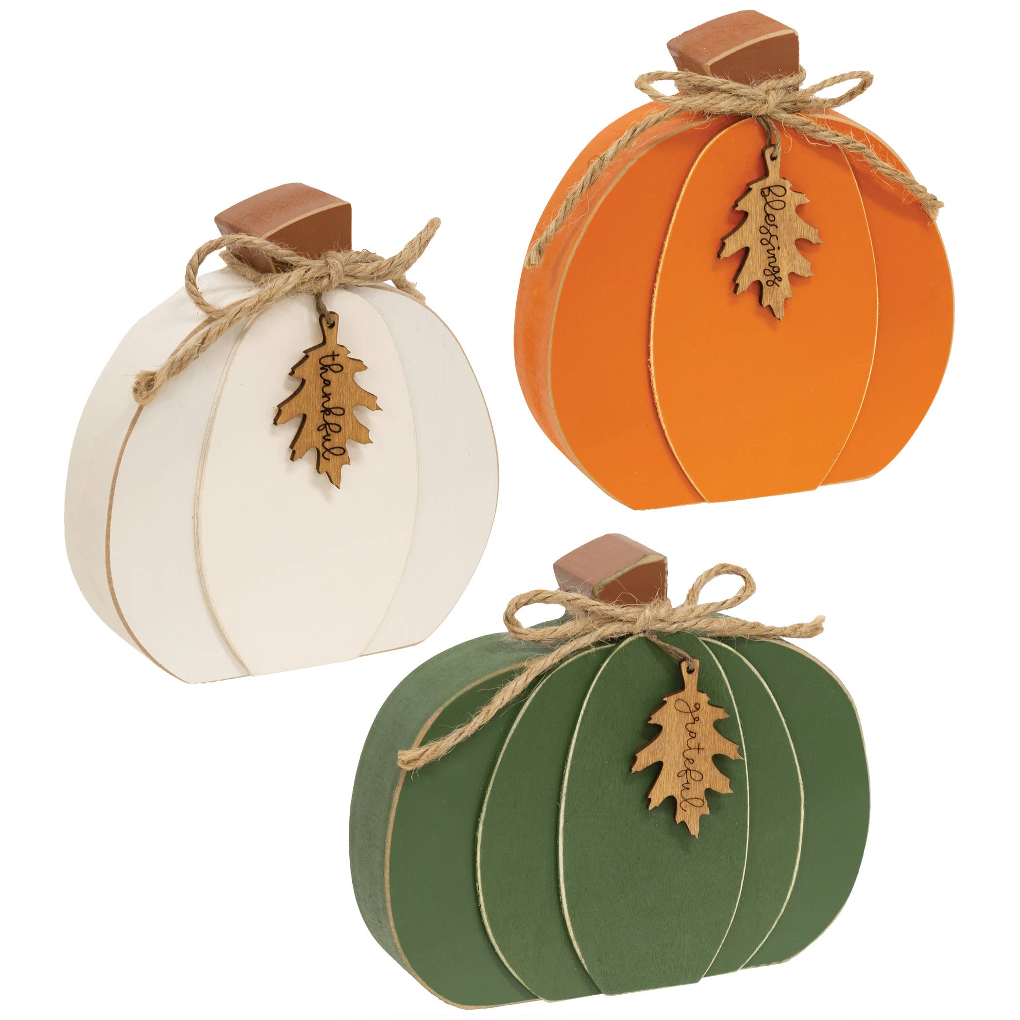 Thankful Grateful Blessings Chunky Pumpkin, 3 Colors - Posh West Boutique