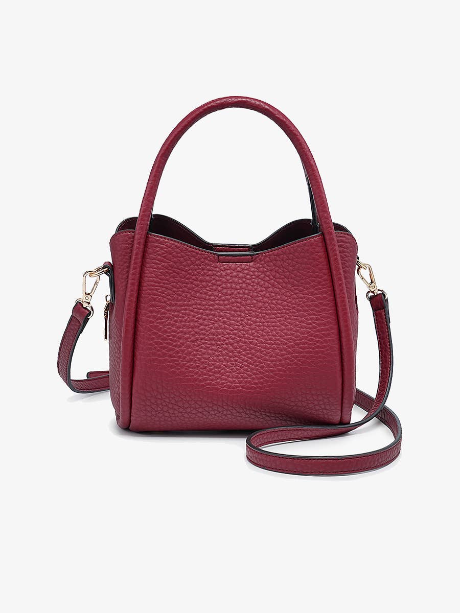 M2533 Ruby 3-Compartment Satchel w/ Dual Handles - Posh West Boutique