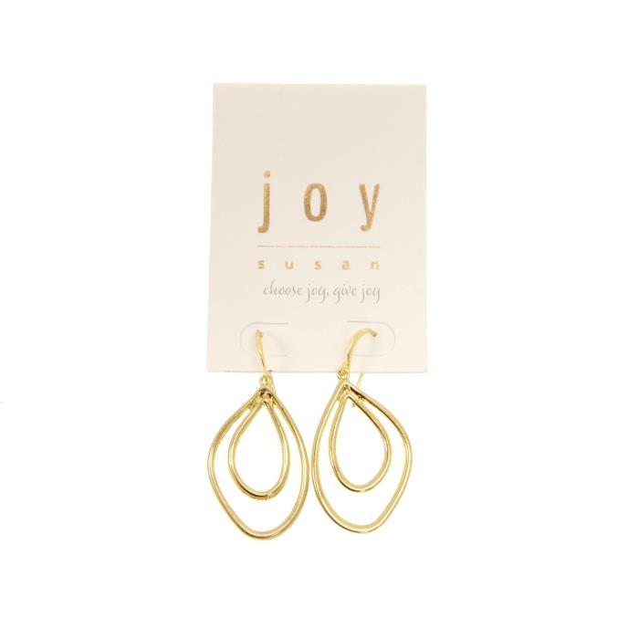 Gold Flame Fishhook Earring - Posh West Boutique