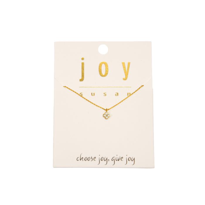 Gold 4 Petal Flower Pendant Necklace - Posh West Boutique