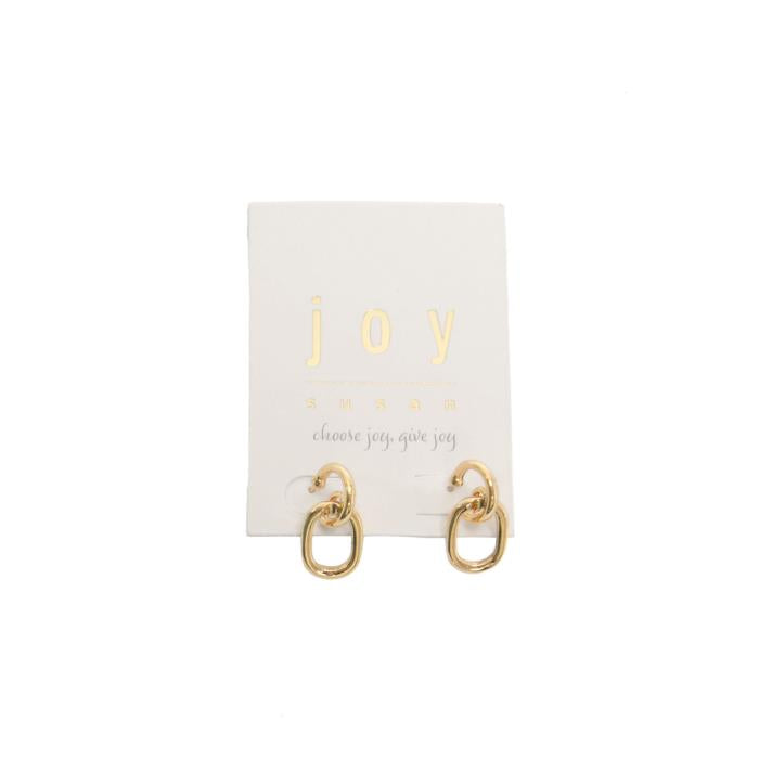 Gold Linked Hoop Earrings - Posh West Boutique