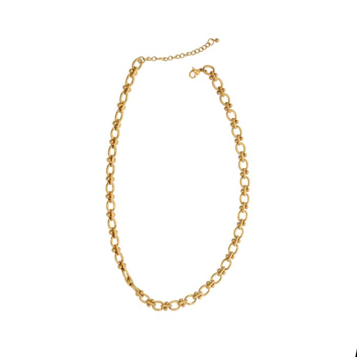 Gold Mini Cable + Barbell Chain Necklace - Posh West Boutique