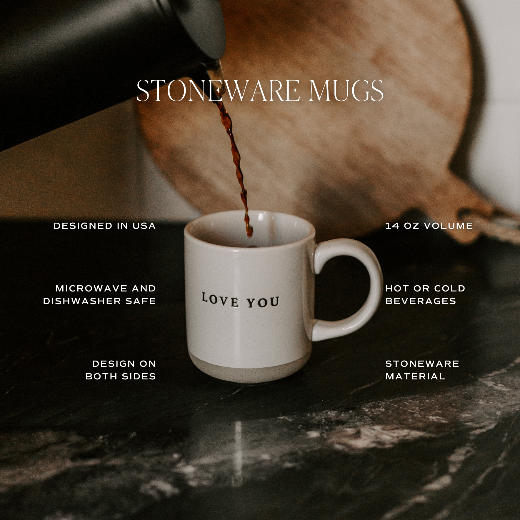 Strong & Courageous Stoneware Coffee Mug