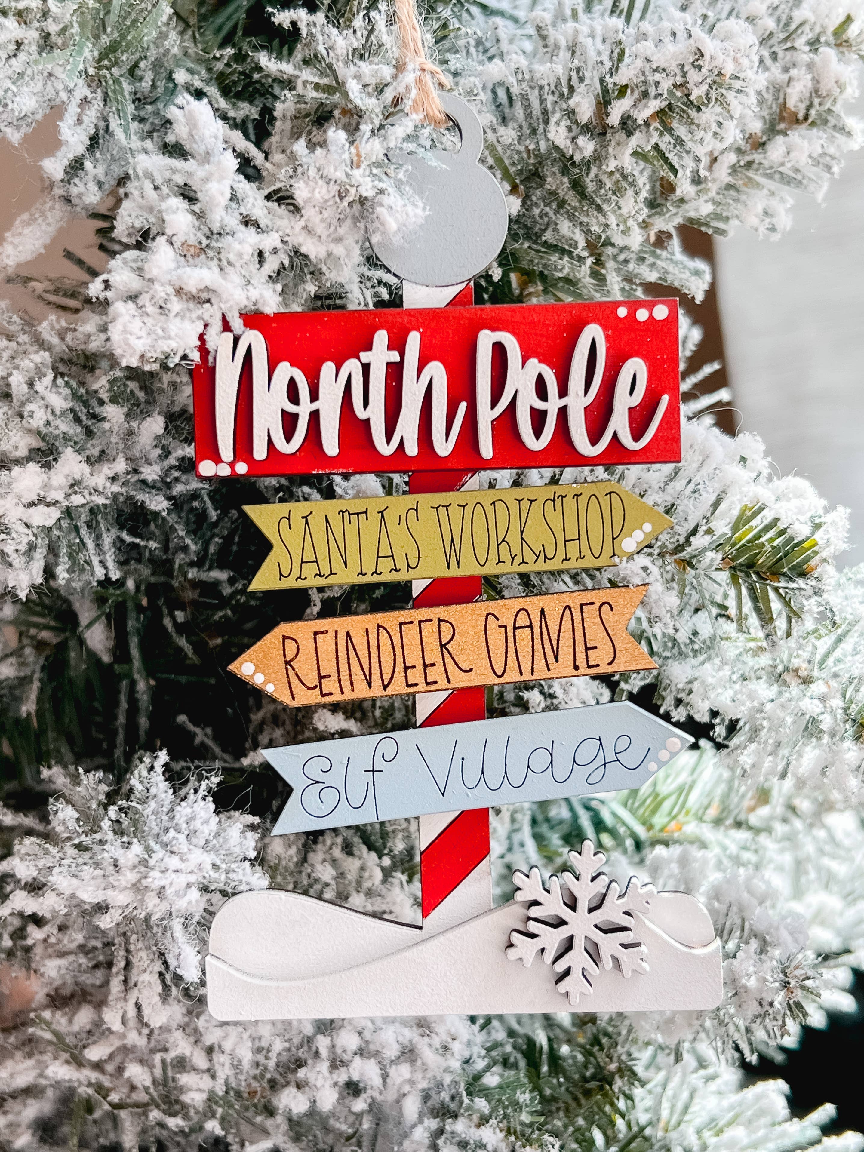 North Pole Ornament | Christmas Ornament | Christmas Decor - Posh West Boutique