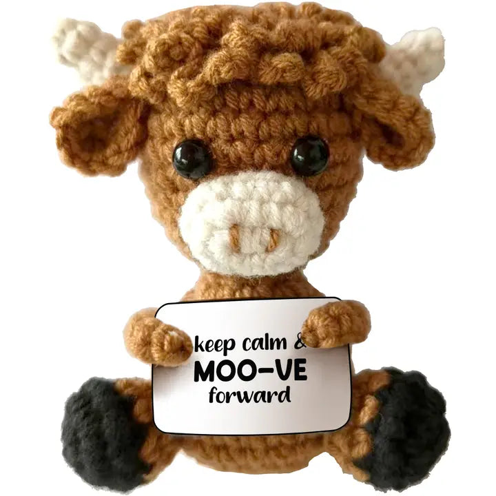 Crocheted Mini Highland Cow - Posh West Boutique