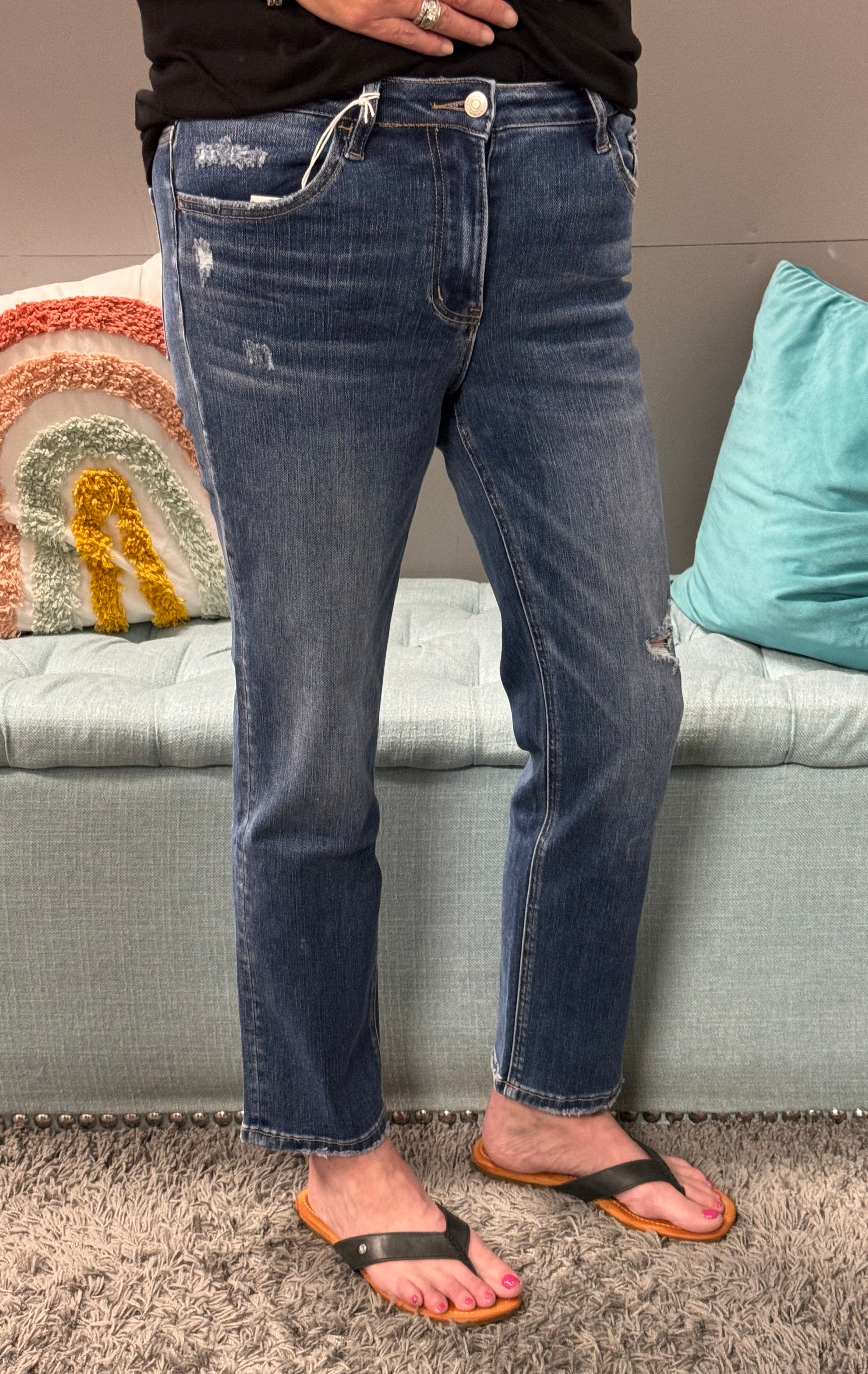 Vervet Slim Fit Straight Leg Jeans-27" Inseam - Posh West Boutique