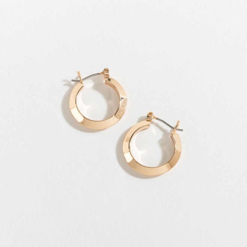 Gold Self Hook Earrings - Posh West Boutique